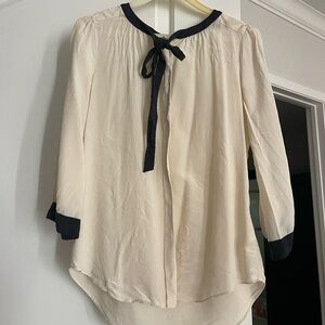 Aritzia Babaton Sabrina Tie neck blouse